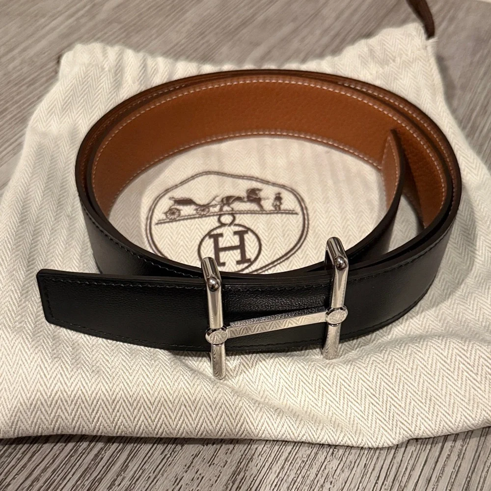 Authentic Swing belt buckle & Reversible leather strap NWOT
